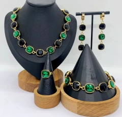 Stainless steel jewelry Necklace Earrings bracelet ring Wholesale for women