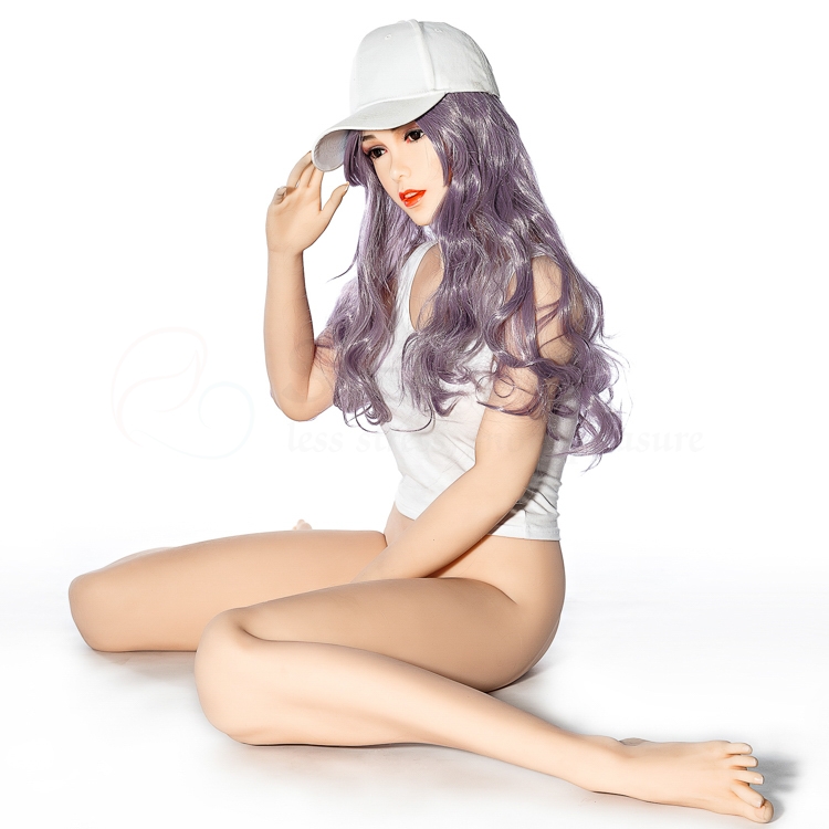 Fantasy purple hair, campus pure goddess, silicon doll