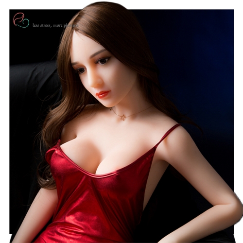 SEXO 140cm Bigbreast light mature woman japanese silicone sex doll