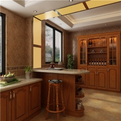 90 degree stitching solid wood door panel kitchen cabinet