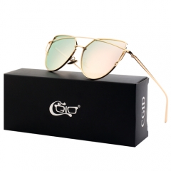 CGID Retro Mirrored Polarized Cateye Sunglasses