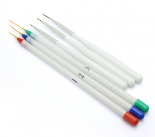 NLB-02  3 Fine Drawing 3 Striping Liner Design Set Tool 6Pcs/Pack Nail Art Pens Brushes