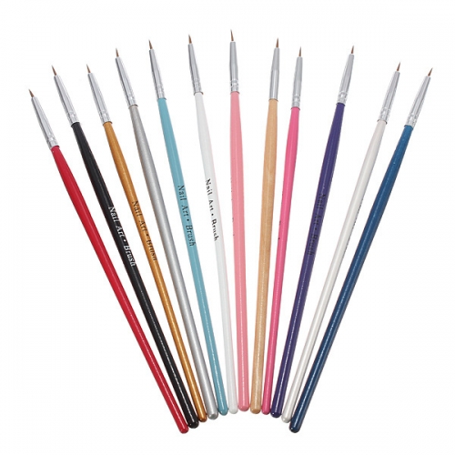NLB-04  12 Colors Available Liner Nail Brush