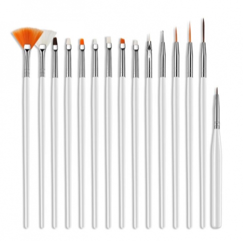 NBS-06  15pcs Professional UV Gel Acrylic Nail Art Brush Set Design Gel Polish