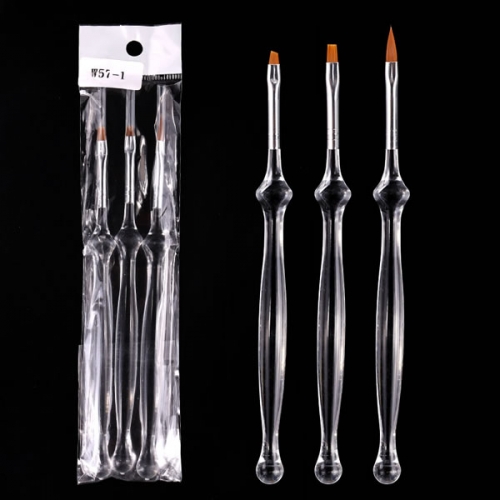 W57-1 Professional Crystal Acrylic Nail Art UV Gel Drawing Liner Brush 3d