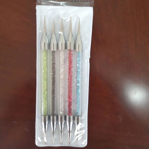 HDT-10 5PCS Crystal Manicure Tools Painting Paint Set Double Head Dotting Pen