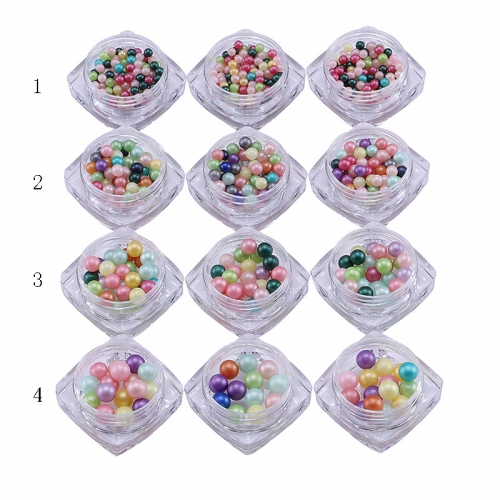 PGB-15 Hot Mix Pearlized Glass Pearl Loose Jewelry Making DIY  Accessories Findings Ball Beads