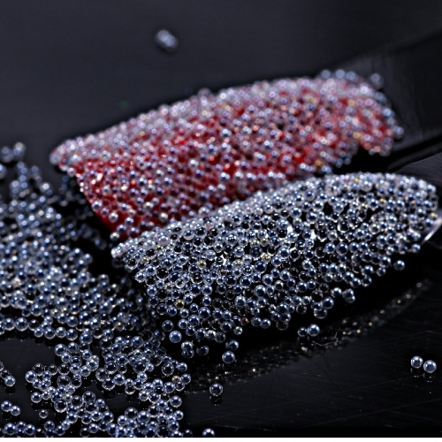 PGB-16 1 Box Mini Caviar Beads 3D Nail Clear Micro Glass Rhinestone Manicure