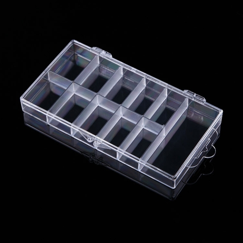 NAC-19 10 Cells Storage Case Container Organizer Empty Box For 100pcs False Tips