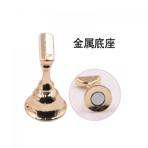 PAD-61 1 Set Gold Magnetic Nail Tip Holder Practice Display Acrylic Stand