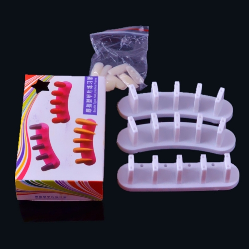 PAD-45 3 in 1 Nail Art Holder Practice Training Nail Polish Display Stand with 15pcs