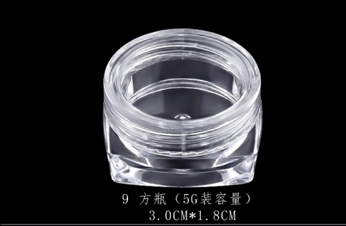 NAC-49 5g Cream Jar Clear Plastic Box With Screw Cap Small Sample
