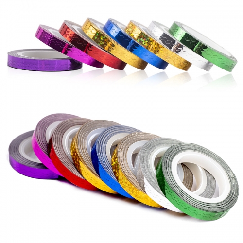 NLS-04 30Rolls/Set Striping Tape Waves Line Nail Art Sticker Tools Decor