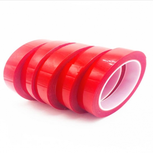 POT-33 1cm/1.2cm 10m Long Nail Art Adhesive Double-sided Red Film Tape Stickers for Nail Lens display