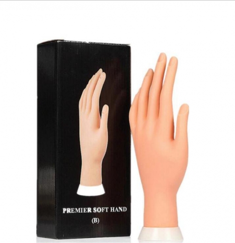 PPH-05 1pcs Left Inflexible Hand Soft Plastic Inflectional Mannequin Model Painting