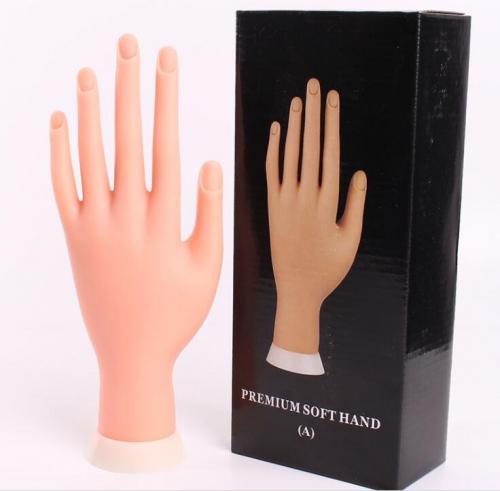 PPH-01 1pcs Left Flexible Hand Soft Plastic Inflectional Mannequin Model Painting