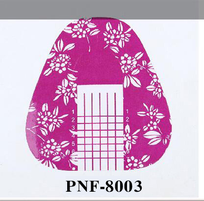 PNF-8003 500pcs/lot Professional Pink Flower Horse's Hoof Shape Nail Form Nail Art