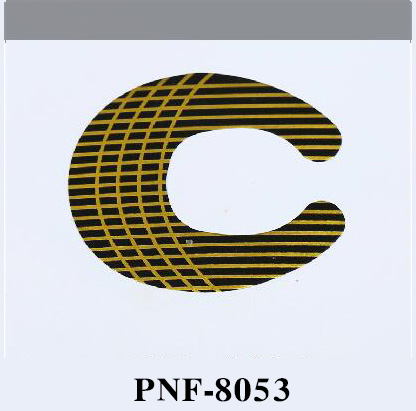 PNF-8053 500PCS Nail Form Tips Gold Nail Art Guide U Shape UV Gel Tipps