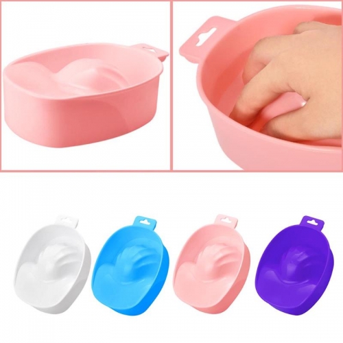 NMC-01 1 PC Nail Art Hand Wash Remover Soak Plastic Bowl Nail Bath Manicure Tool