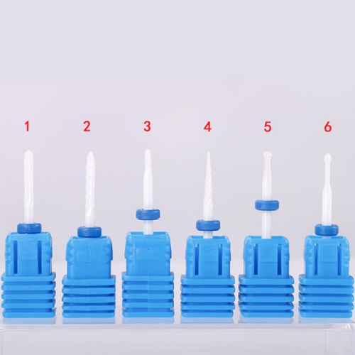 NDB-53 Blue Handle Design Ceramic Nozzle Nail Drill Bit Milling Cutter For Nail Electric Manicure
