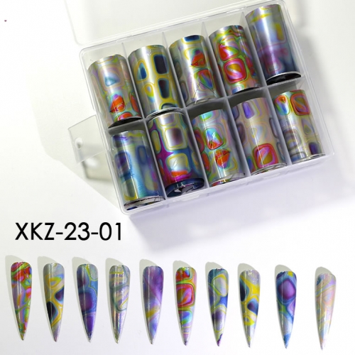 XKZ-23-01 maze blooming nail transfer foil