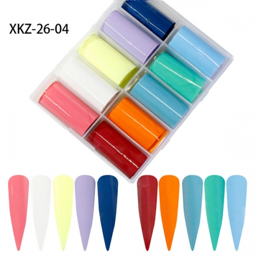 XKZ-26-04 Pure color candy nail transfer foil