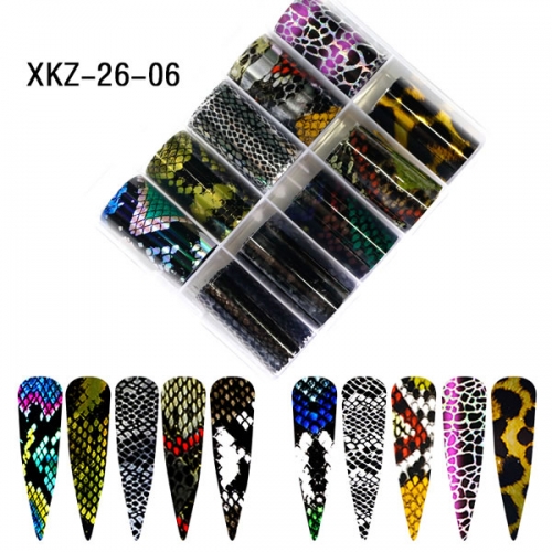 XKZ-26-06 Snake surface skin nail transfer foil