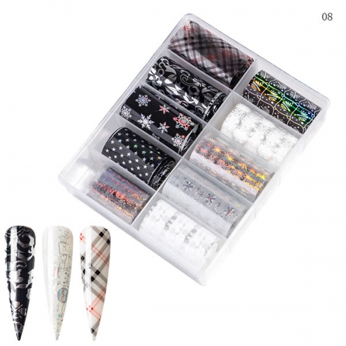 XKZ-12-08 Christmas nail transfer foils