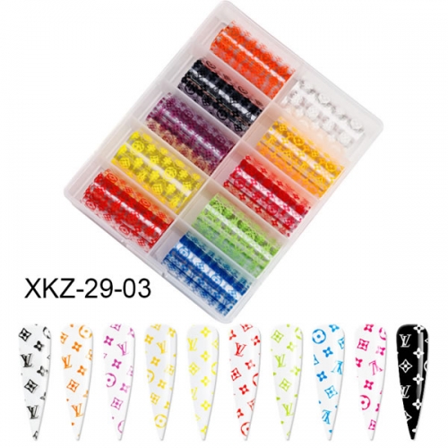 XKZ-29-03 Neon color nail transfer foil