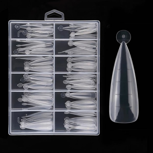 NTS-83 120pcs Stiletto shape poly gel mold nail tips