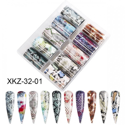XKZ-32-01 Snake skin transfer nail foil