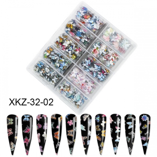 XKZ-32-02 Butterfly nail transfer foil
