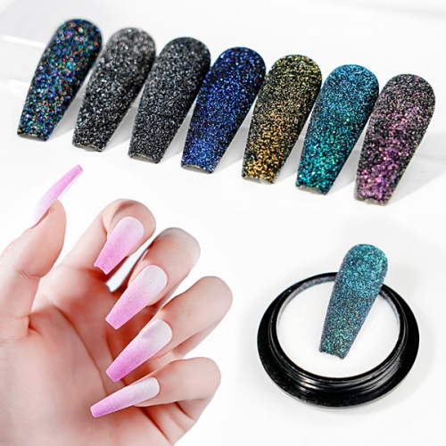 PGP-112 Gradient Shiny Nail Glitter Set Powder Laser Sparkly Manicure