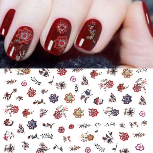 946-951 Flower nail art sticker