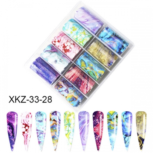 XKZ-33-28 Marble decoration transfer nail foil