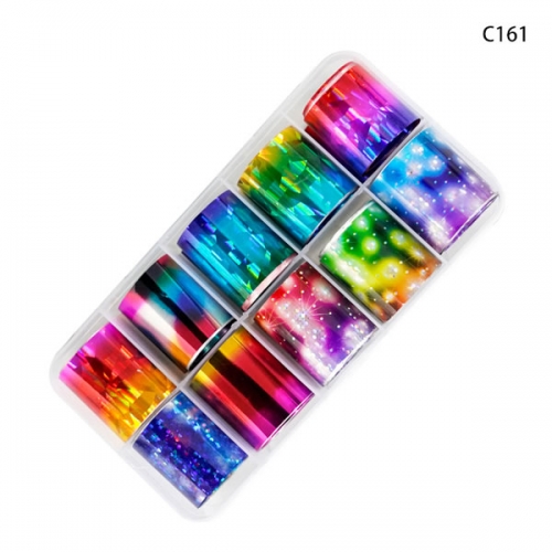 C161 Fireworks glitter shining nail art foil set