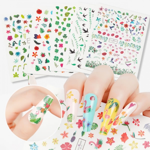 QF-20 to QF-29 Flower leaves nail art stickers