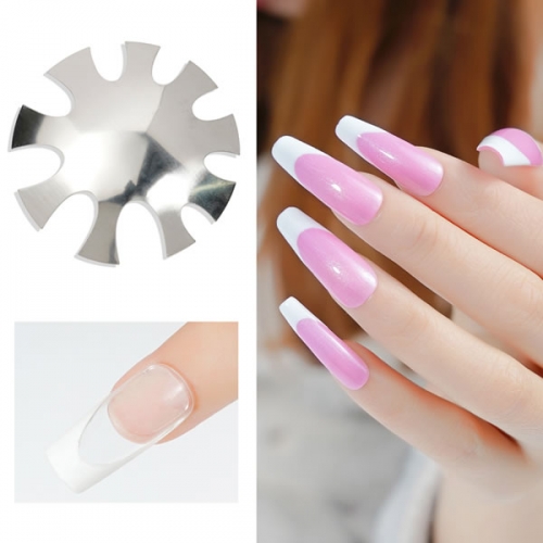 POT-92 Little u shape nail art French cut for smile line