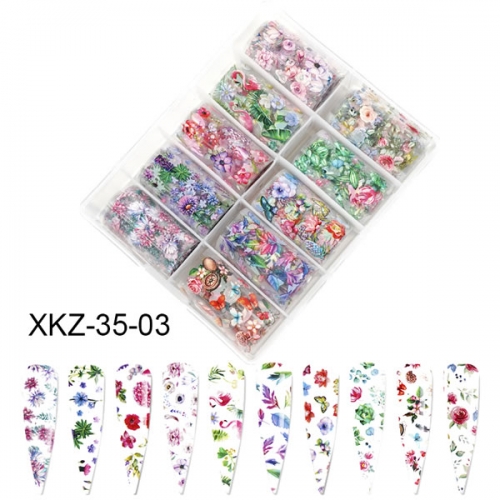 XKZ-35-03 Flower Spring transfer nail foil