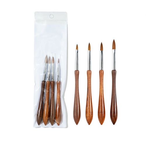NBS-118 Like ebony wood handle acrylic brush set