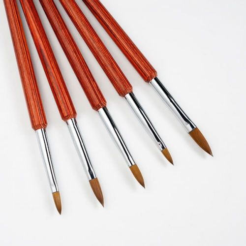 NBS-119 Red wood handle acrylic brush set