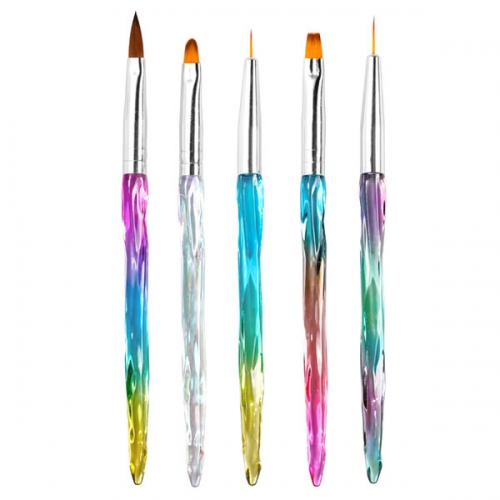NBS-114 Crystal rainbow nail brush set