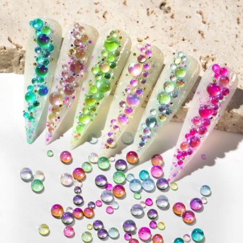 CRS-66 300pcs/bag mermaid crystal rhinestones nail beads