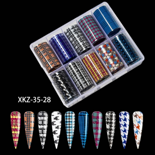 XKZ-35-28 sweater drawing woolly transfer nail art foil