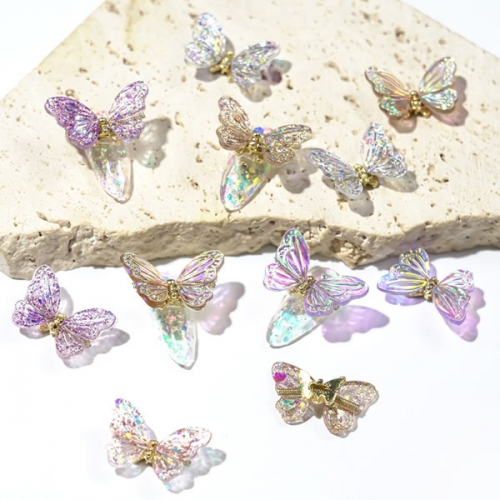 NDO-539 Nail art butterfly rhinestones decoration