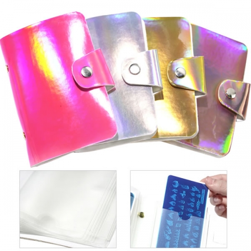 POT-109 Holographic laser storage bag for nail stamping plate