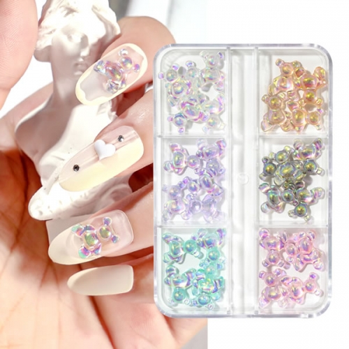 NDO-556 Aurora crystal gummy bear nail art decorations