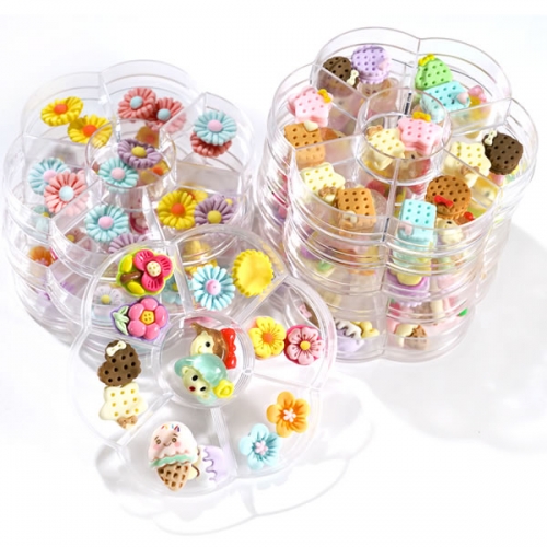 NDO-566 Flower cookie ice cream acrylic decorations