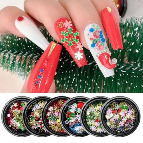 NDO-573 Christmas jewelry alloy rhinestones nail art decorations