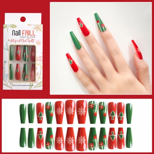 PNT-86 Christmas nail tips press on nails 24pcs/box